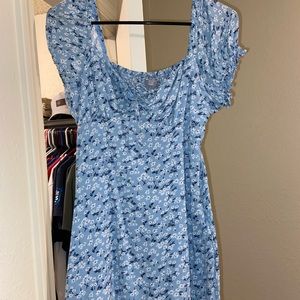 Floral baby blue dress